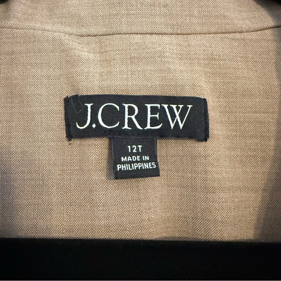 J.Crew Vivienne Italian Wool Blazer Tan Gold Button Women’s 12T Tall - Picture 2 of 16